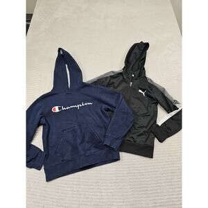 Puma & Champion Sweatshirt Boys Size 8 Full Zip & Pullover